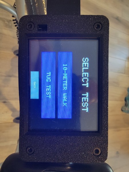 Data Walker test selection menu